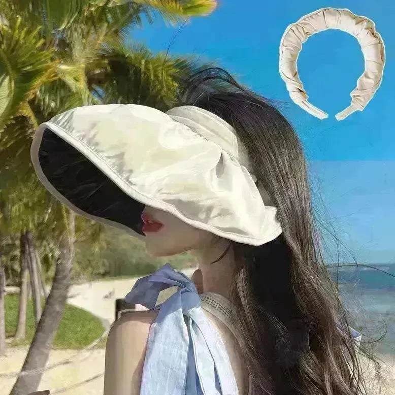 Summer Shell Hat FPF50 Empty-top Hat Women's Cycling Sun Protection UV Face Covering Sunhat Outdoor - EX-STOCK CANADA