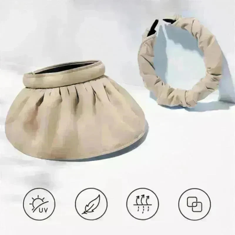 Summer Shell Hat FPF50 Empty-top Hat Women's Cycling Sun Protection UV Face Covering Sunhat Outdoor - EX-STOCK CANADA