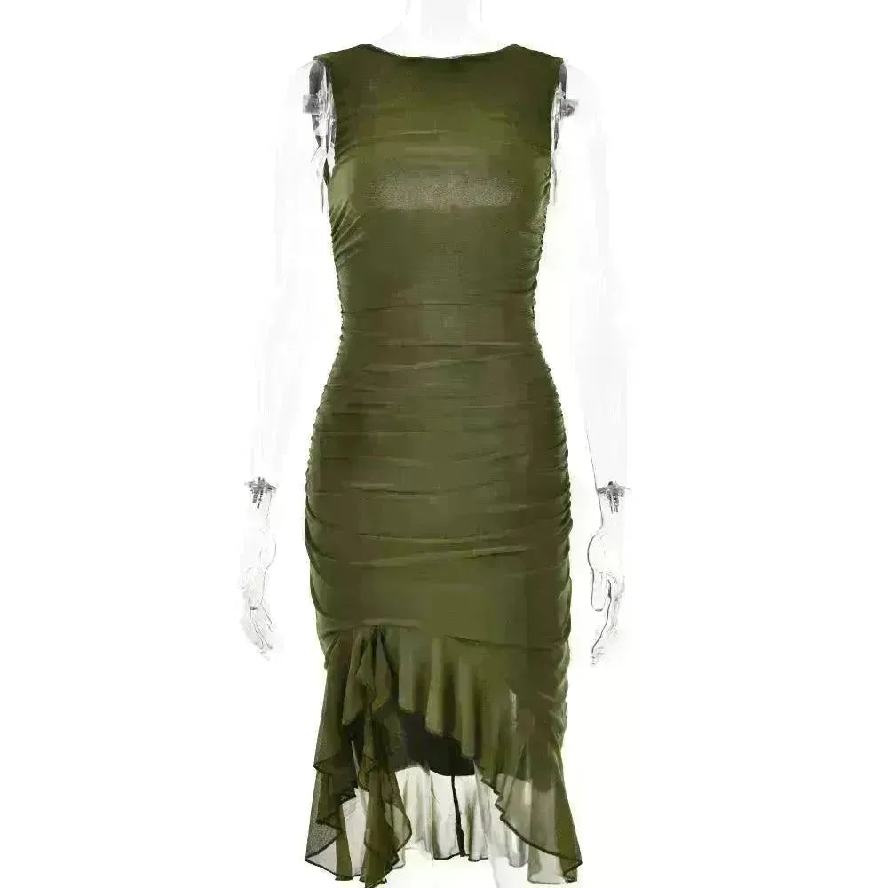 Summer Slim Skinny Sleeveless Dress For Women Fashion Party Club Dresses - EX-STOCK CANADA