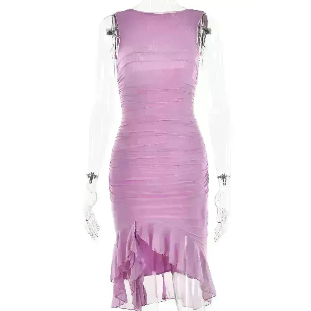 Summer Slim Skinny Sleeveless Dress For Women Fashion Party Club Dresses - EX-STOCK CANADA