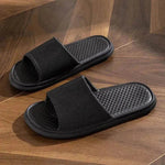 Summer Slipper Indoor House Shoes For Men Women Couples Solid Color Rhombus Striped Non-slip Bathroom Slippers - EX-STOCK Canada