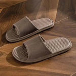 Summer Slipper Indoor House Shoes For Men Women Couples Solid Color Rhombus Striped Non-slip Bathroom Slippers - EX-STOCK Canada