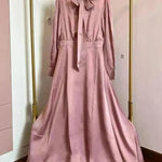 Summer Spring Autumn style Satin Abaya Dress for Beautiful Arab Dubai Turkey Middle Eastern Women. - EX-STOCK CANADA