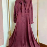 Summer Spring Autumn style Satin Abaya Dress for Beautiful Arab Dubai Turkey Middle Eastern Women. - EX-STOCK CANADA