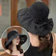 Summer Straw Sunhat With Large Brim And Big Bow Anti-UV Fisherman Hat Outdoor Sunshade And Face Protection Hat - EX-STOCK CANADA