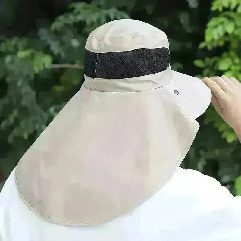 Summer Sunhat Men's Sun Protection Hat With Shawl And Neck Protection Design Breathable Anti-UV And Insect-proof Hiking Fishing Hat Outdoor - EX-STOCK CANADA