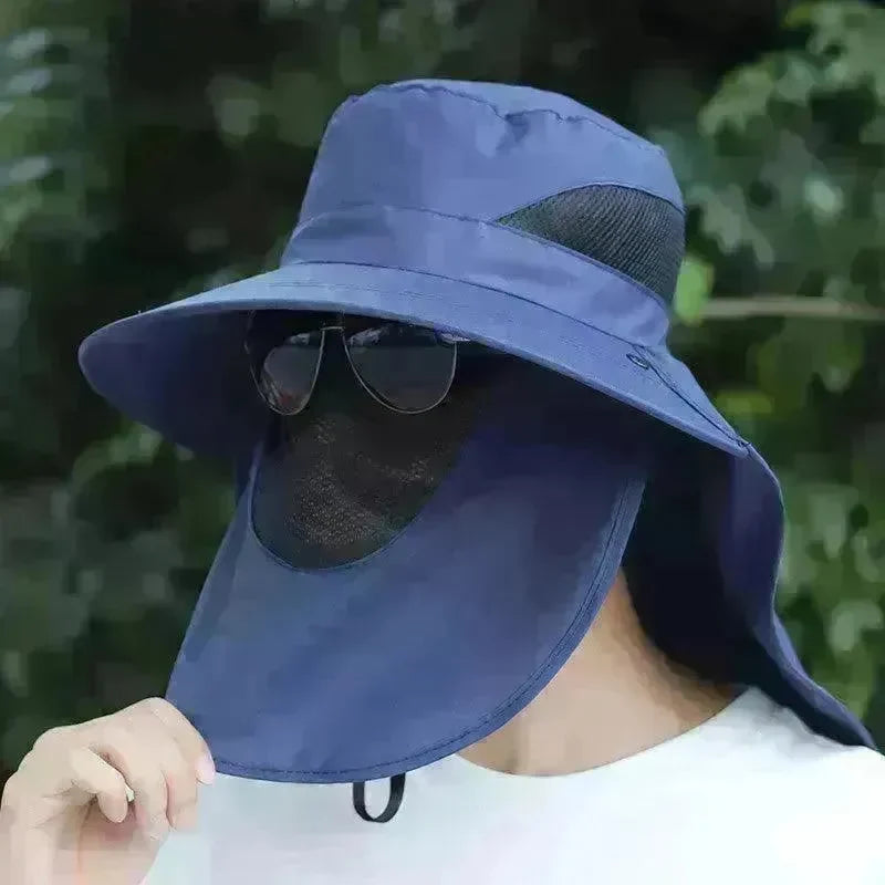Summer Sunhat Men's Sun Protection Hat With Shawl And Neck Protection Design Breathable Anti-UV And Insect-proof Hiking Fishing Hat Outdoor - EX-STOCK CANADA