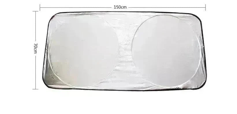 Sun block coated silver cloth material double circle - EX-STOCK CANADA