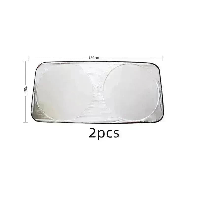 Sun block coated silver cloth material double circle - EX-STOCK CANADA