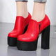 Super high heels ladies 15cm round head waterproof shoes - EX-STOCK CANADA