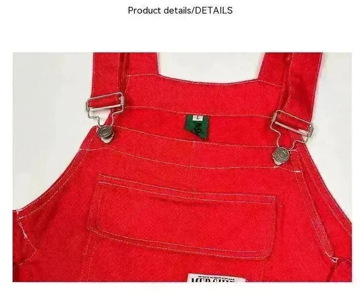 Suspender Pants High Waist Loose Straight Slimming Women - EX-STOCK CANADA