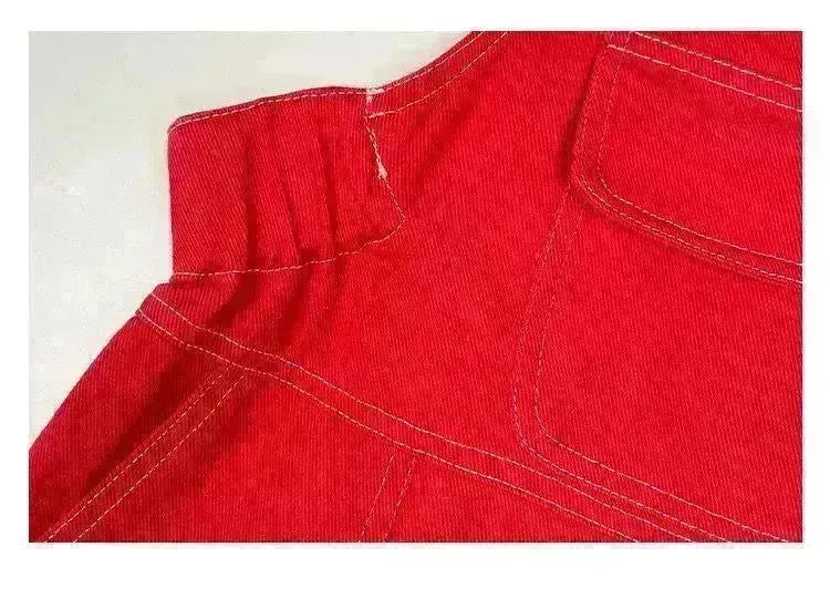 Suspender Pants High Waist Loose Straight Slimming Women - EX-STOCK CANADA