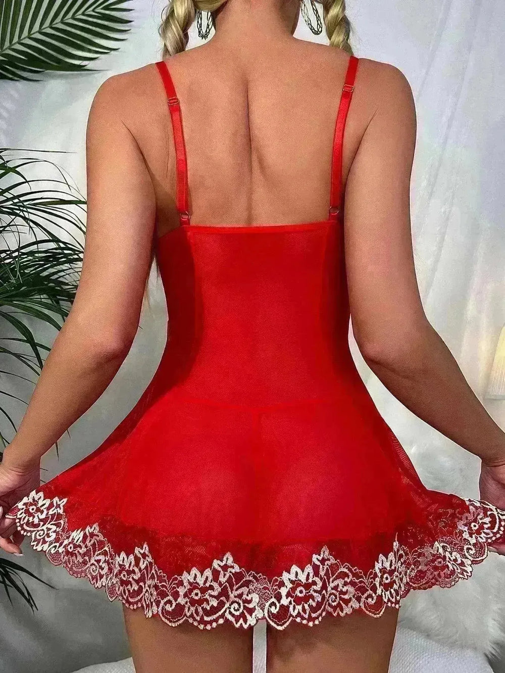 Suspender V-neck Underwear Lace Lingerie - EX-STOCK CANADA