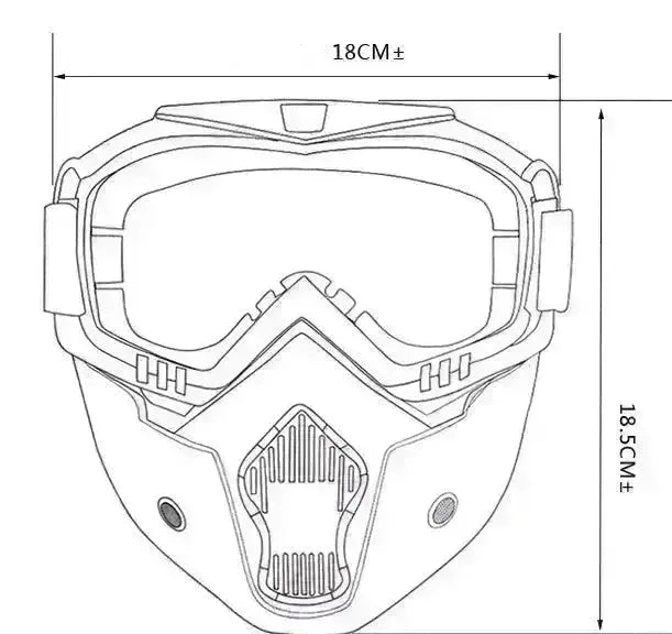 Tactical goggles for motorcycle helmet - EX-STOCK CANADA
