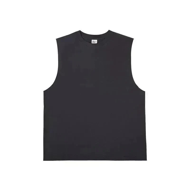 Technology Quick-drying Breathable Round Neck Solid Color Basic Loose Underwaist Tank Neutral - EX-STOCK CANADA