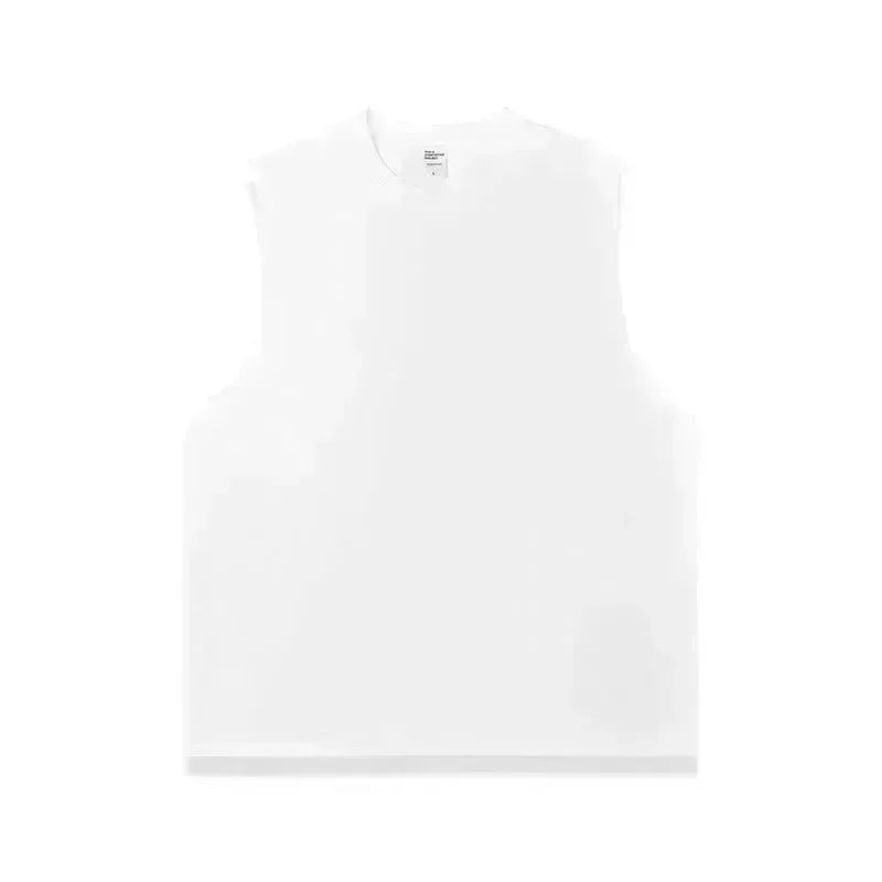 Technology Quick-drying Breathable Round Neck Solid Color Basic Loose Underwaist Tank Neutral - EX-STOCK CANADA
