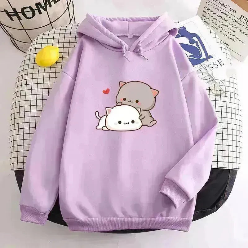 Teen's Candy Colors Cute Kawaii Loose Hoodie Sweater - EX-STOCK CANADA