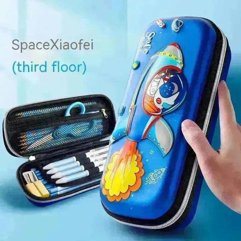Three-dimensional Pencil Case Primary School Kindergarten Cartoon Large Capacity Pencil Case Pencil Box - EX-STOCK CANADA