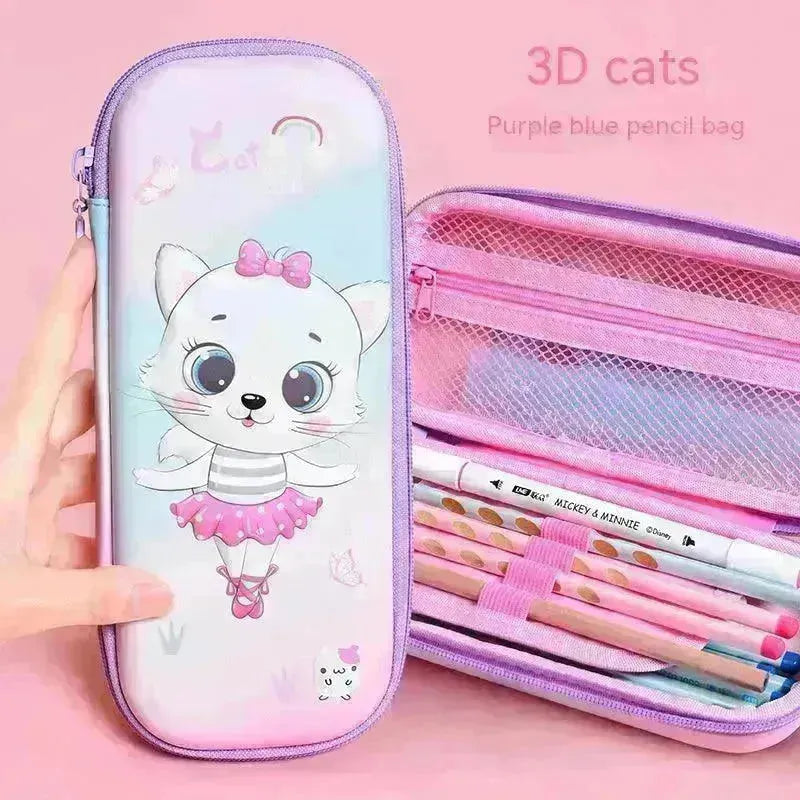 Three-dimensional Pencil Case Primary School Kindergarten Cartoon Large Capacity Pencil Case Pencil Box - EX-STOCK CANADA
