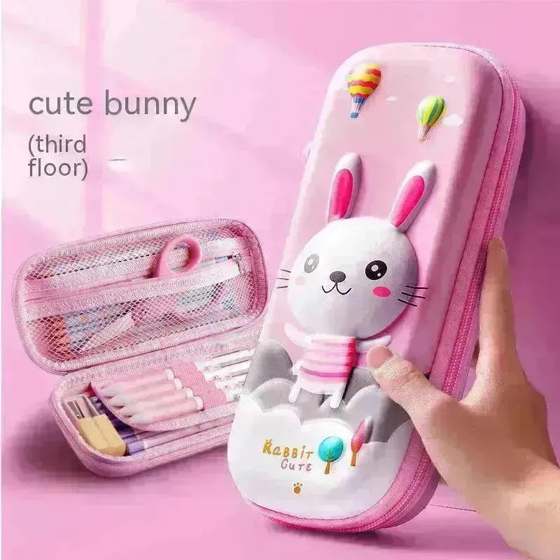Three-dimensional Pencil Case Primary School Kindergarten Cartoon Large Capacity Pencil Case Pencil Box - EX-STOCK CANADA