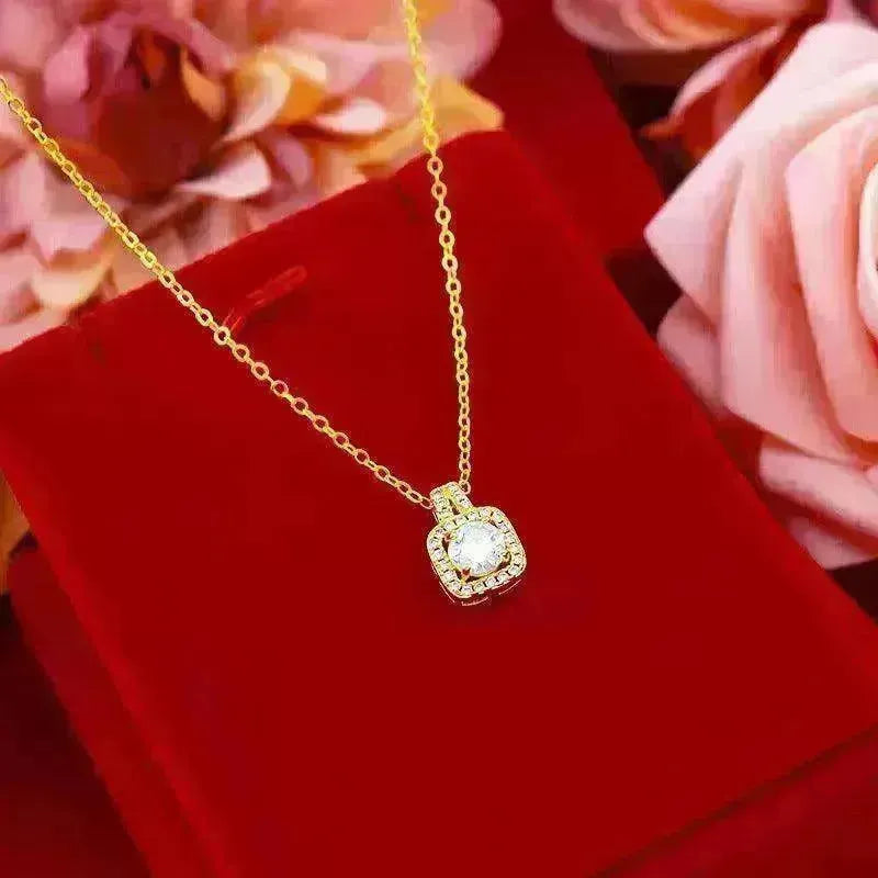 Three-piece Fashion Micro Inlaid Zircon Suit Women Necklace Earring Ring - EX-STOCK CANADA