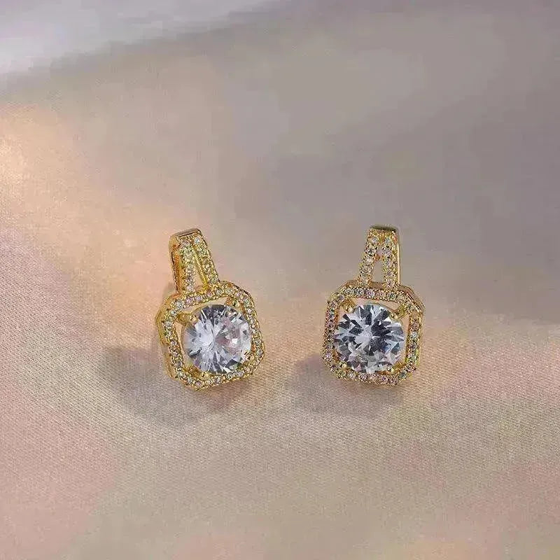 Three-piece Fashion Micro Inlaid Zircon Suit Women Necklace Earring Ring - EX-STOCK CANADA