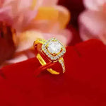Three-piece Fashion Micro Inlaid Zircon Suit Women Necklace Earring Ring - EX-STOCK CANADA