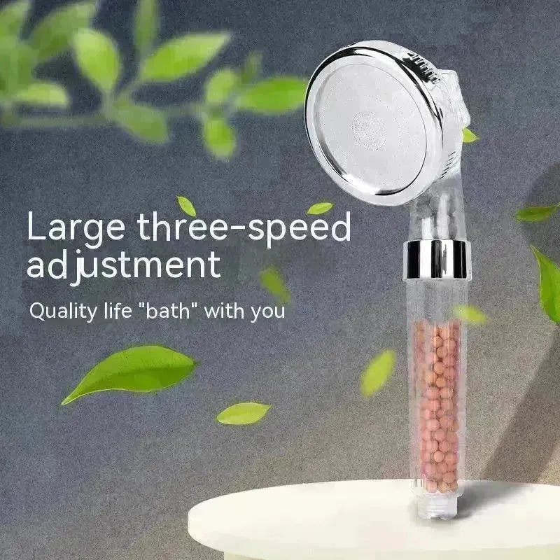 Three-speed Anion Supercharged Filtering Shower Head Nozzle - EX-STOCK CANADA