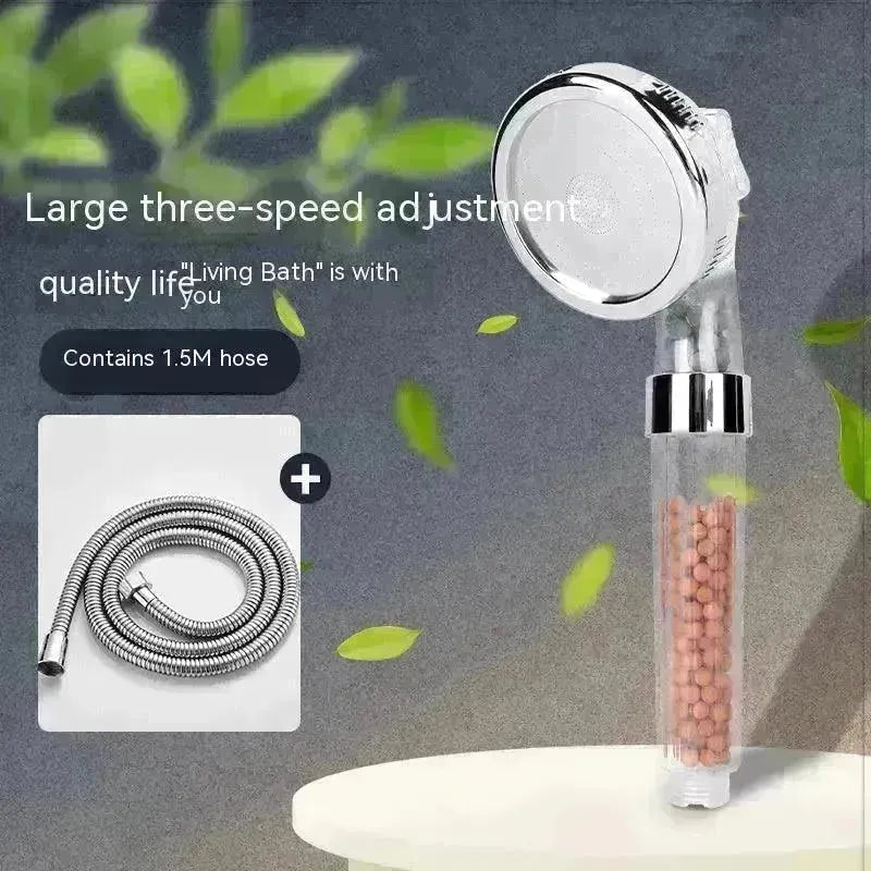 Three-speed Anion Supercharged Filtering Shower Head Nozzle - EX-STOCK CANADA