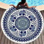 Tie-dye Colorful Digital Printing Microfiber Round Beach Towel - EX-STOCK CANADA