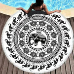 Tie-dye Colorful Digital Printing Microfiber Round Beach Towel - EX-STOCK CANADA