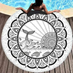 Tie-dye Colorful Digital Printing Microfiber Round Beach Towel - EX-STOCK CANADA