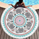 Tie-dye Colorful Digital Printing Microfiber Round Beach Towel - EX-STOCK CANADA