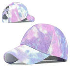 Tie-Dye Hat Pure Cotton Sun Visors Ponytail Cap - EX-STOCK CANADA