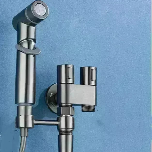 Toilet Spray Cleaner Toilet Booster Spray Gun Double Control Angle Valve Brass Faucet - EX-STOCK CANADA