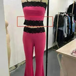 Top Bootleg Pants Suit Two-piece Set - EX-STOCK CANADA