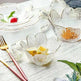 Traditional Japanese Style Hammer Pattern Petal Glass Bowl Set - EX-STOCK CANADA