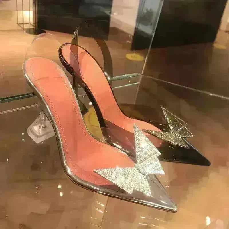 Transparent Baotou Thick Heel High Heel Sndals Women - EX-STOCK CANADA