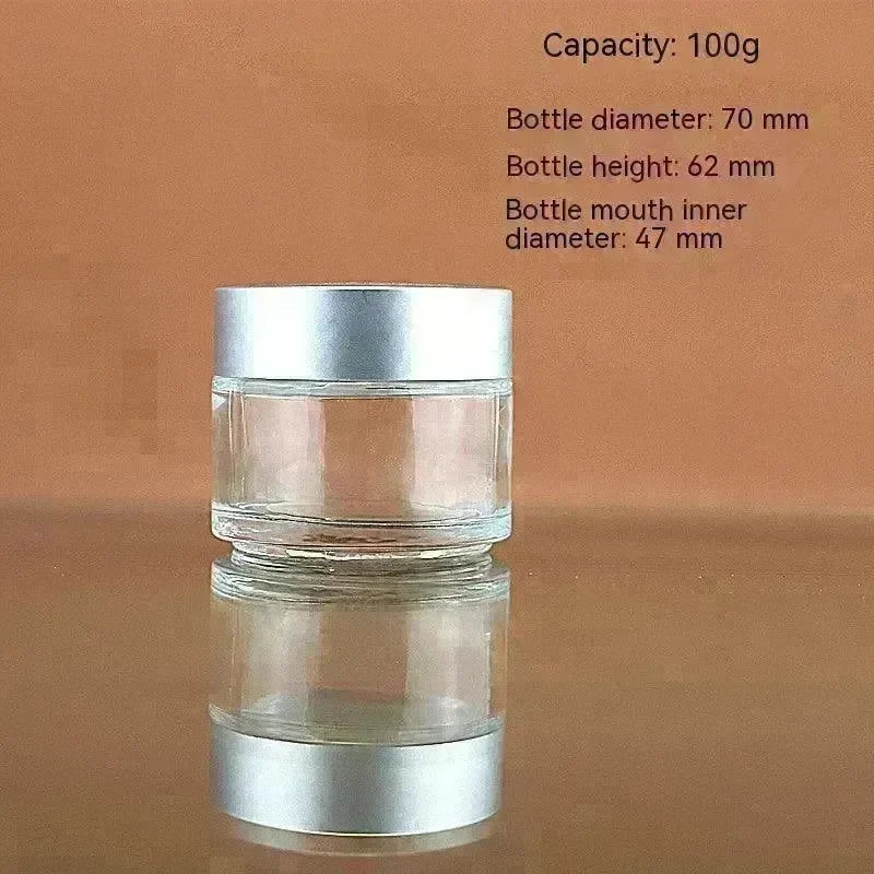 Transparent Face Cream Bottle Glass Cosmetics - EX-STOCK CANADA