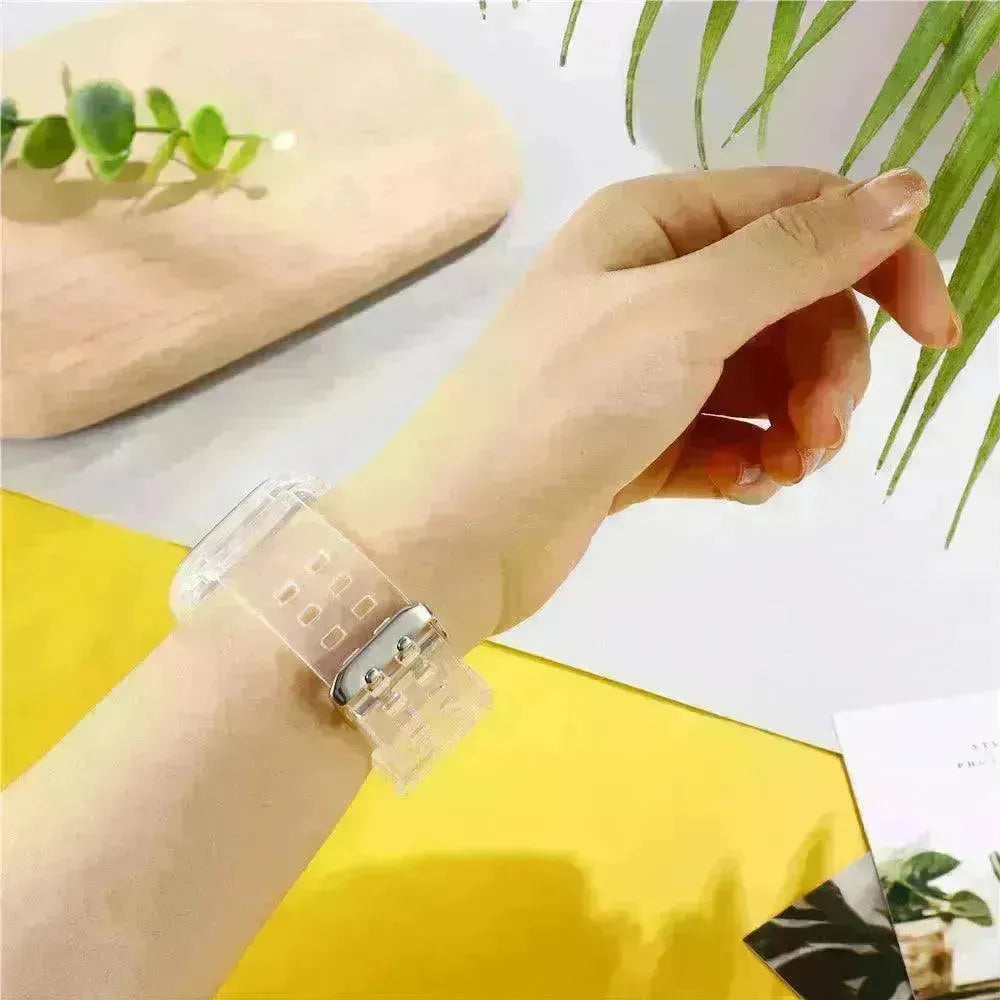 Transparent TPU Protective Candy Glacier One Smart Watch Strap Watch Band - EX-STOCK CANADA