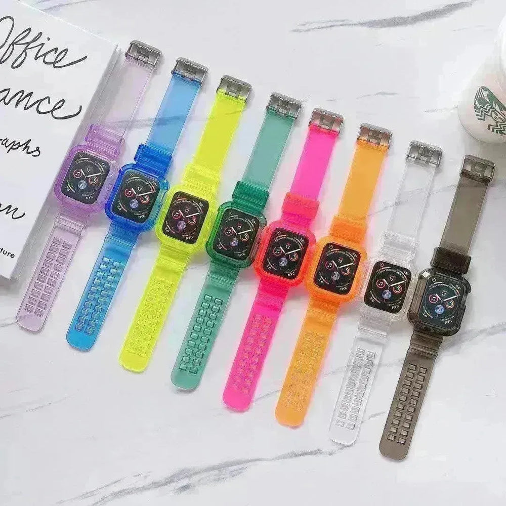 Transparent TPU Protective Candy Glacier One Smart Watch Strap Watch Band - EX-STOCK CANADA