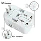 Travel Universal Conversion Plug Dual USB - EX-STOCK CANADA