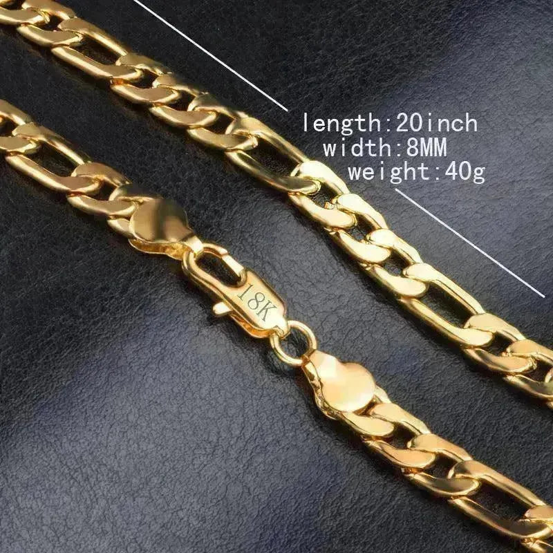 Trend Necklace Silver Painted 18k gold 8MM - EX-STOCK CANADA