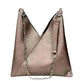 Trendy Casual Pleated Chain Zipper Women Handbag - EX-STOCK CANADA