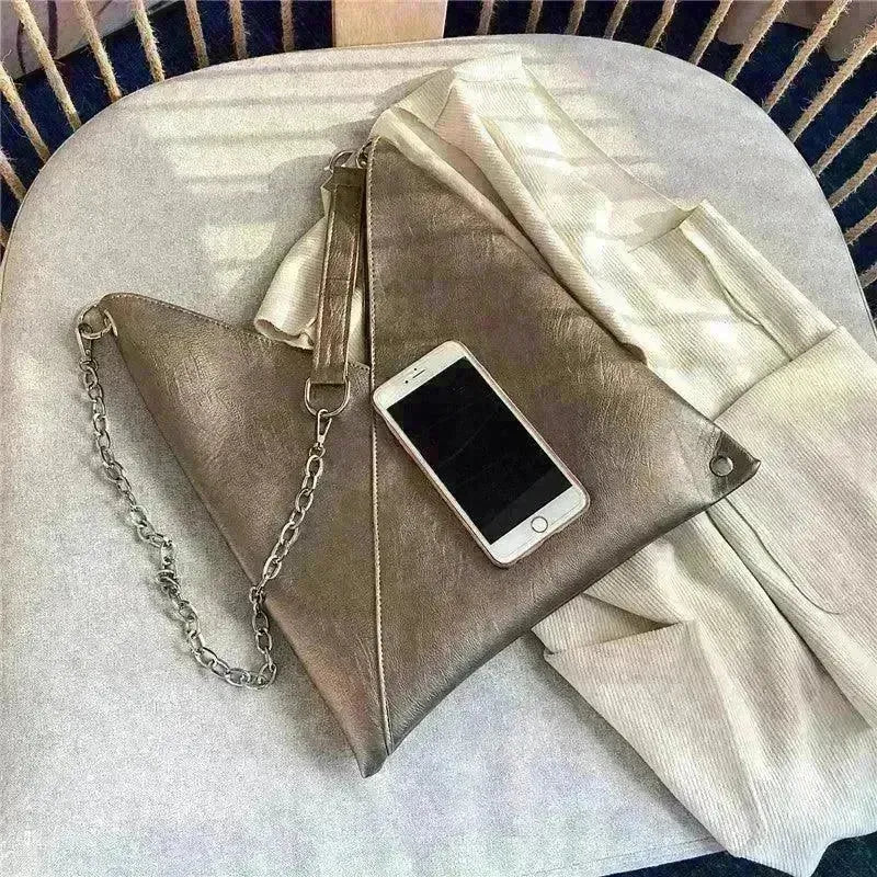 Trendy Casual Pleated Chain Zipper Women Handbag - EX-STOCK CANADA