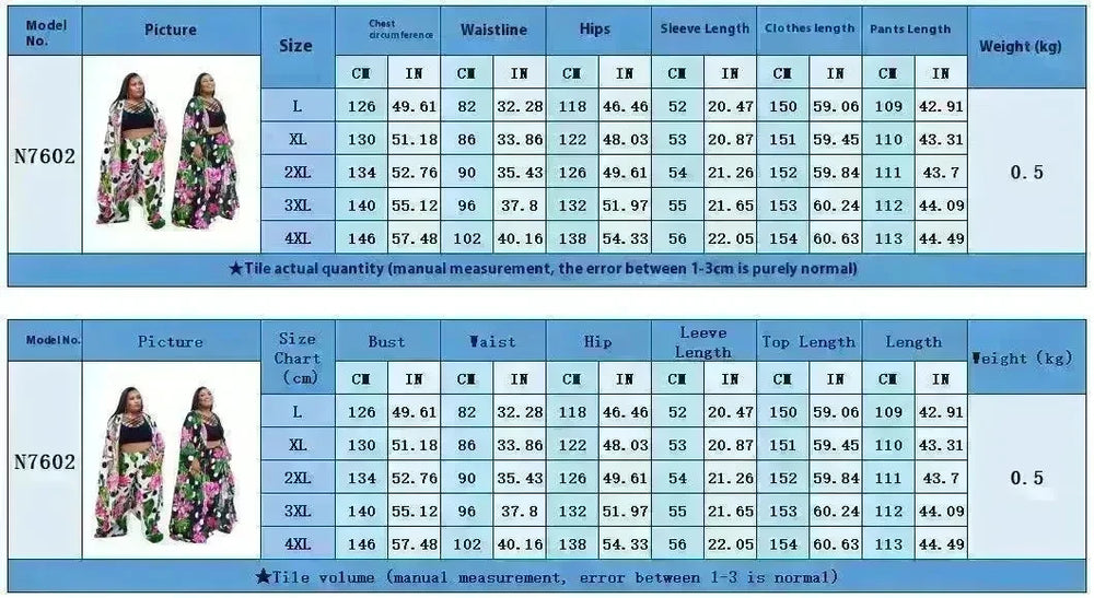 Trendy European and American Ruffle Sleeve Women's Printed Pants Coat Set - EX-STOCK CANADA