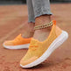 Trendy Lace-up Mesh Sneakers Fashion Sports Shoes Women Solid Cozy Flats Shoes sneakers for women - EX-STOCK CANADA
