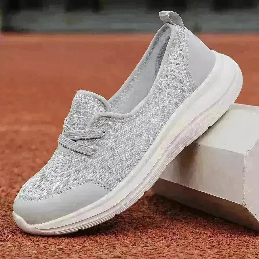 Trendy Lace-up Mesh Sneakers Fashion Sports Shoes Women Solid Cozy Flats Shoes sneakers for women - EX-STOCK CANADA