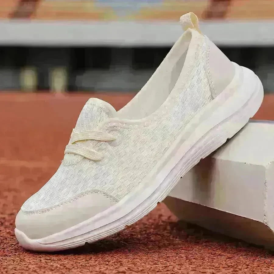 Trendy Lace-up Mesh Sneakers Fashion Sports Shoes Women Solid Cozy Flats Shoes sneakers for women - EX-STOCK CANADA