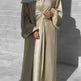 Turkey Dubai Fashion Solid Color Two-piece Set Dress Cardigan Suit - EX-STOCK CANADA